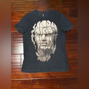 Neil Barrett Black Distorted Statue Graphic T-Shirt XS Slim Cut